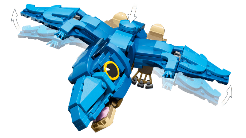 Lego, Drache, Blau, Flügel, Stückfigur