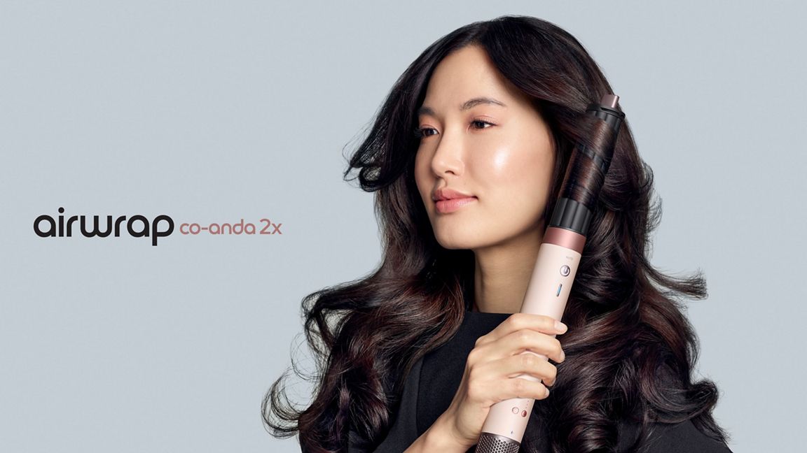 Haartrockner, Lockenstab, Rundbürsten-Düse, Keramische Heizung, Rose Gold