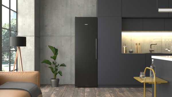Kühlschrank, Oberfläche, schwarz, Küche, Moderne