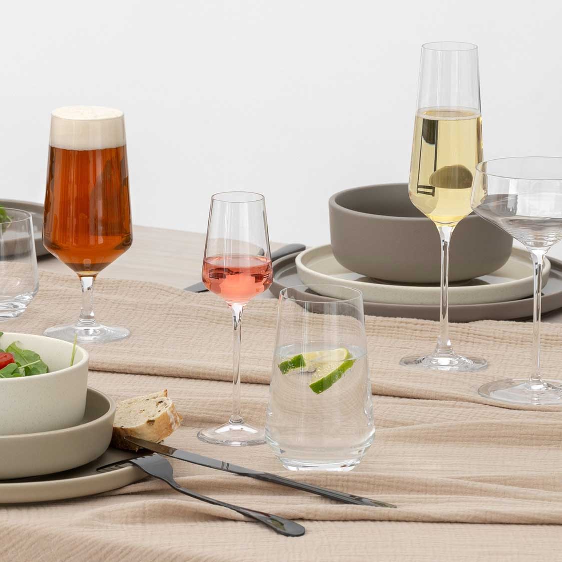 Glas, Weinglas, Tumbler, Tischdeko, Besteckset