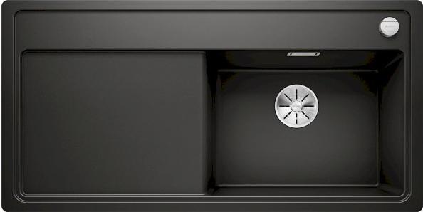 Zenar XL 6 S-F Silgranit PuraDur Becken rechts schwarz O.ZUB. M.AF.