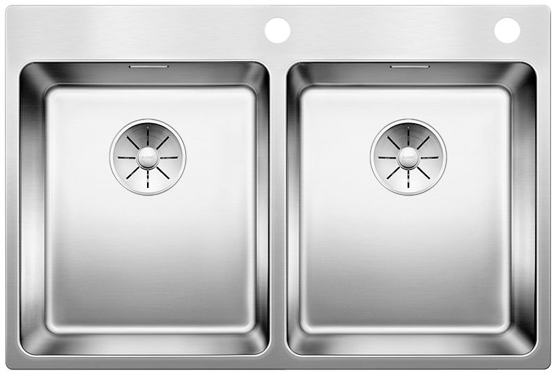 Andano 340/340 IF/A Edelstahl Seidenglanz Blanco Push Control inklusive Andano 340/340 IF/A Edelstahl Seidenglanz Blanco Push Control inklusive