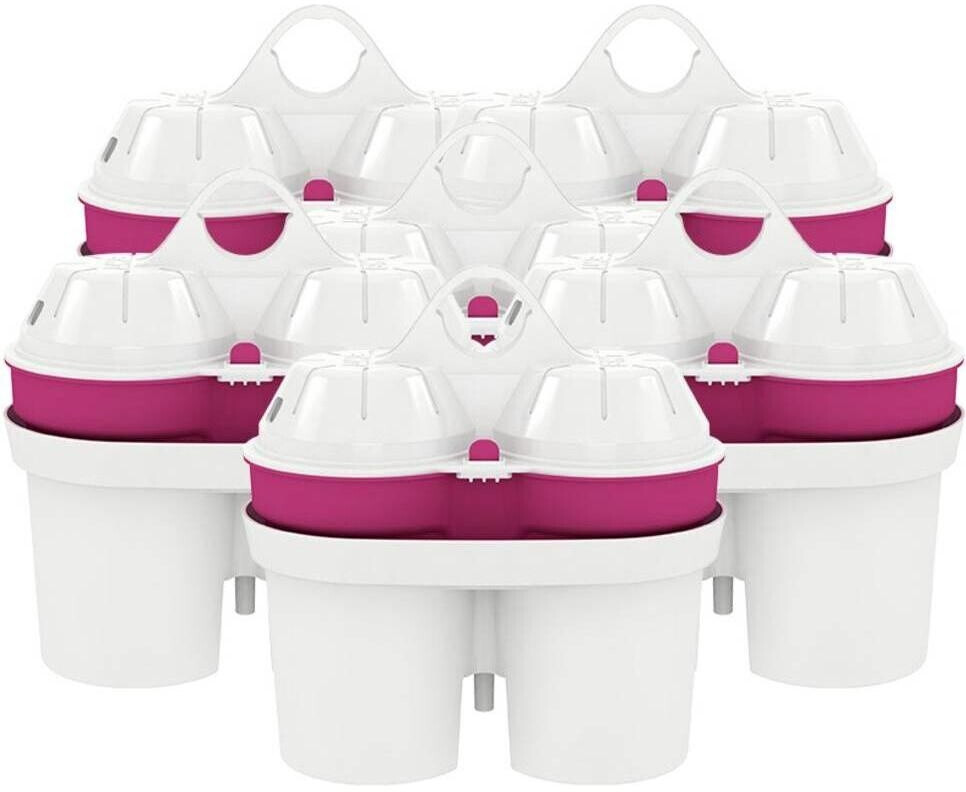 Eierkocher, Eierbecher, Kunststoff, Rosa, 6er Pack