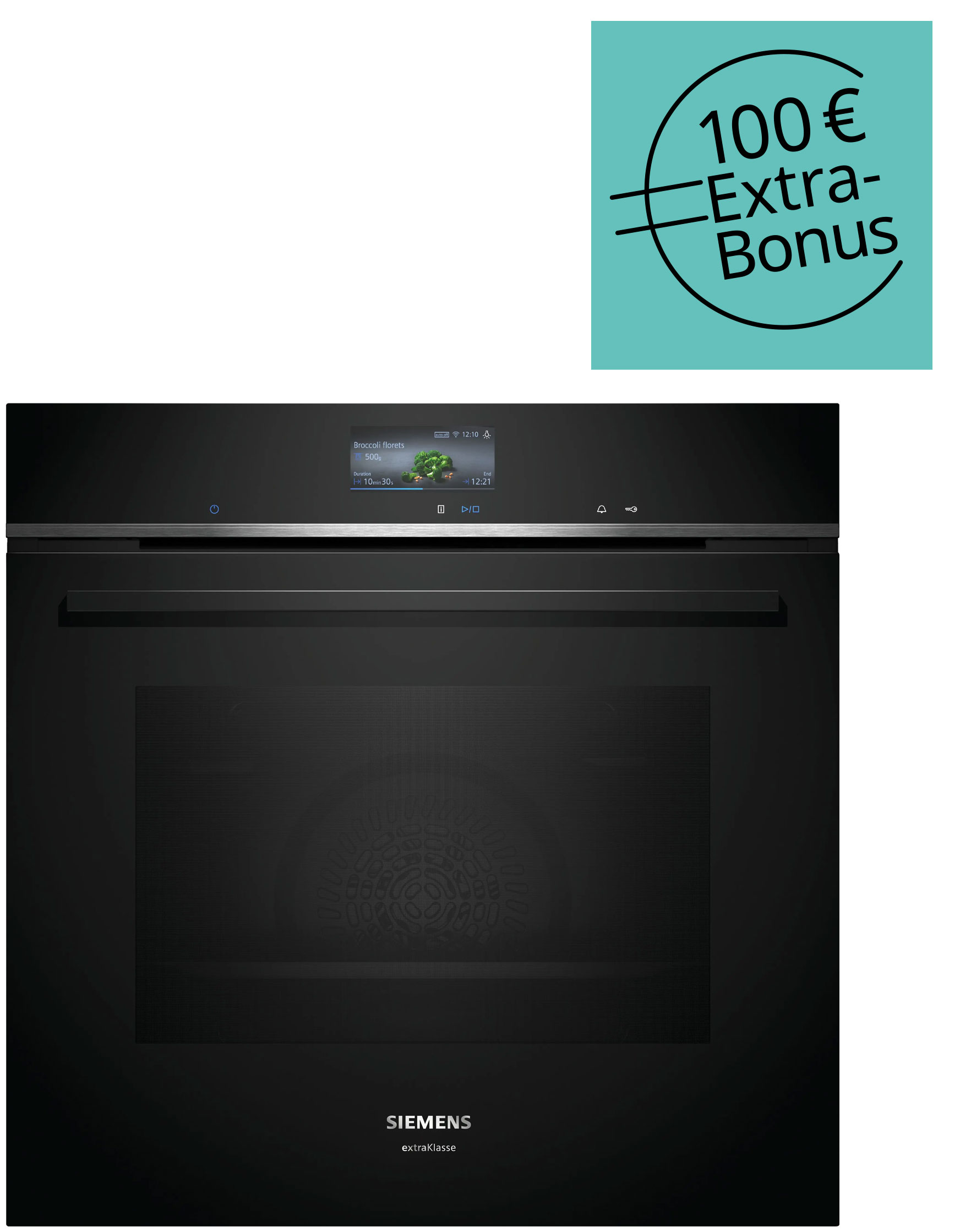 Backofen, Einbauofen, Schwarz, Touchscreen, Siemens