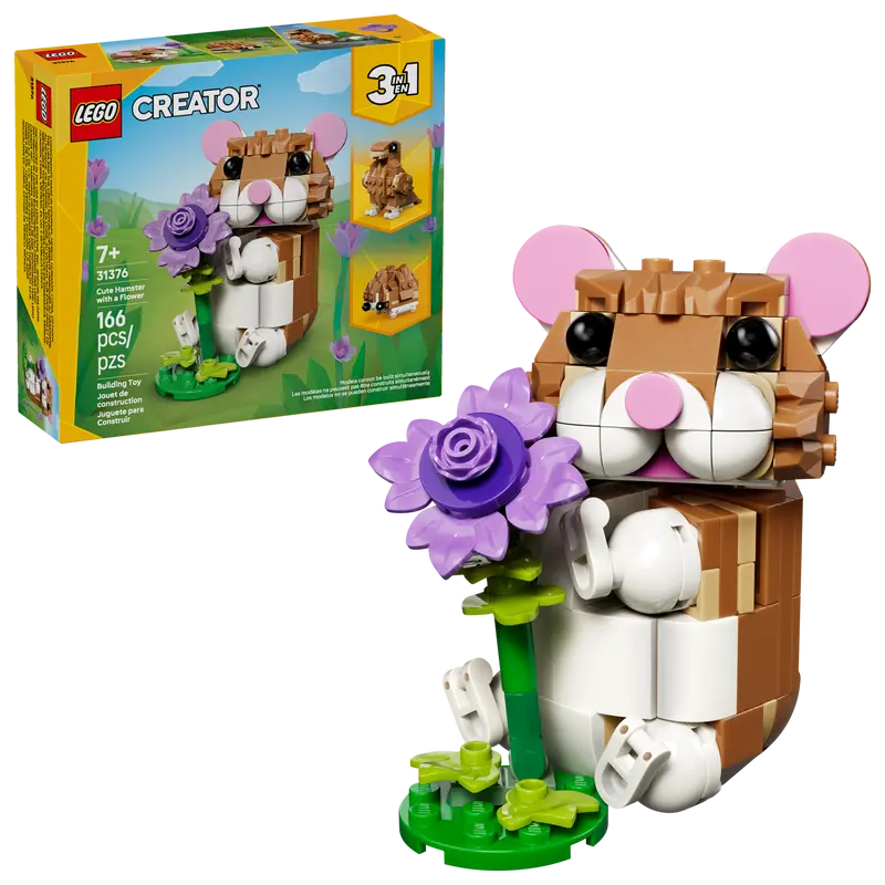 Niedlicher Hamster mit Blume