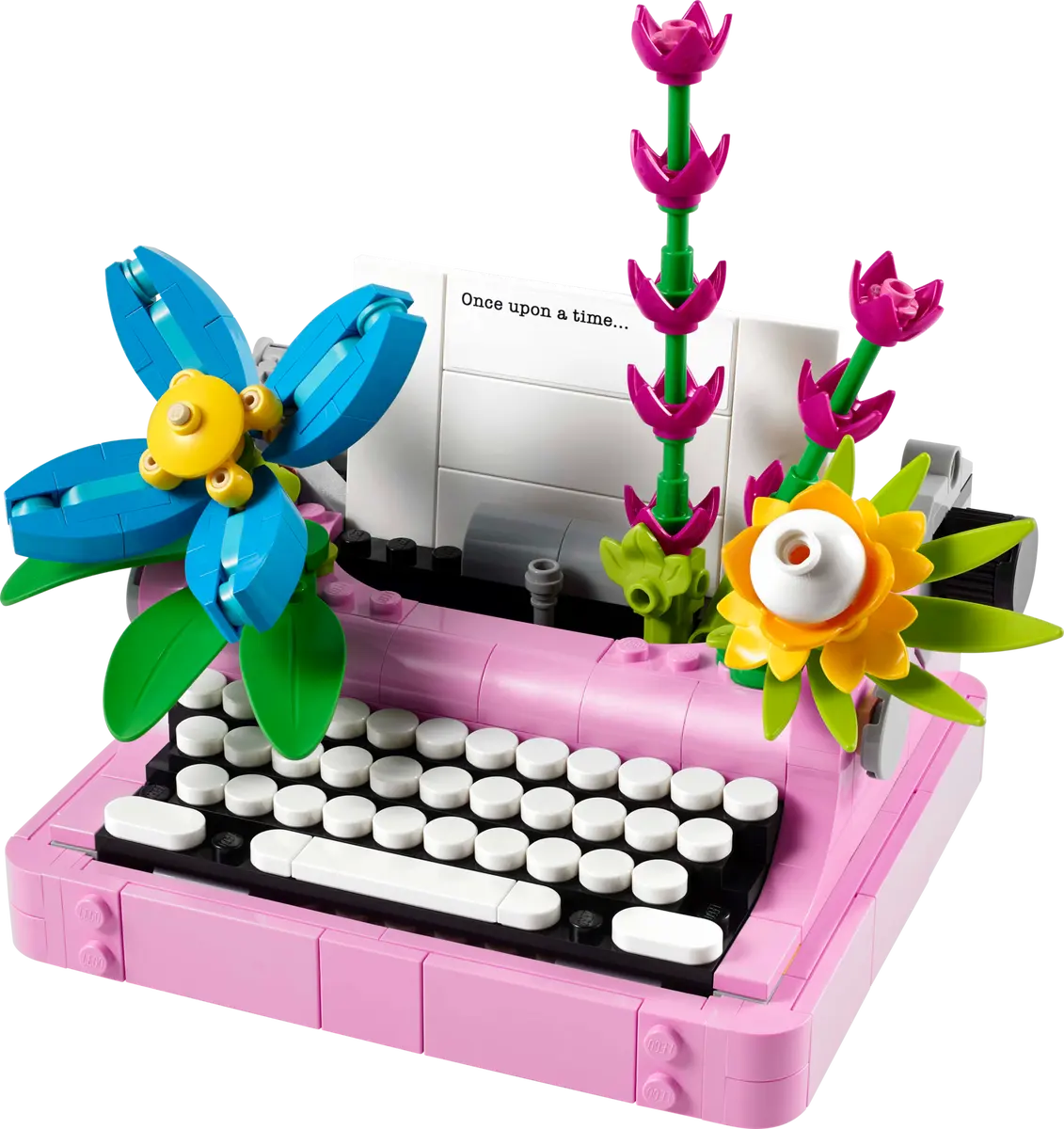 Schreibmaschine mit Blumen Schreibmaschine mit Blumen