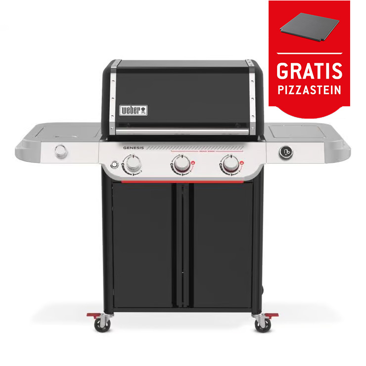 Grill, Gasgrill, Weber Genesis, Spartanische Seitenablage, Gehäuse Schwarz