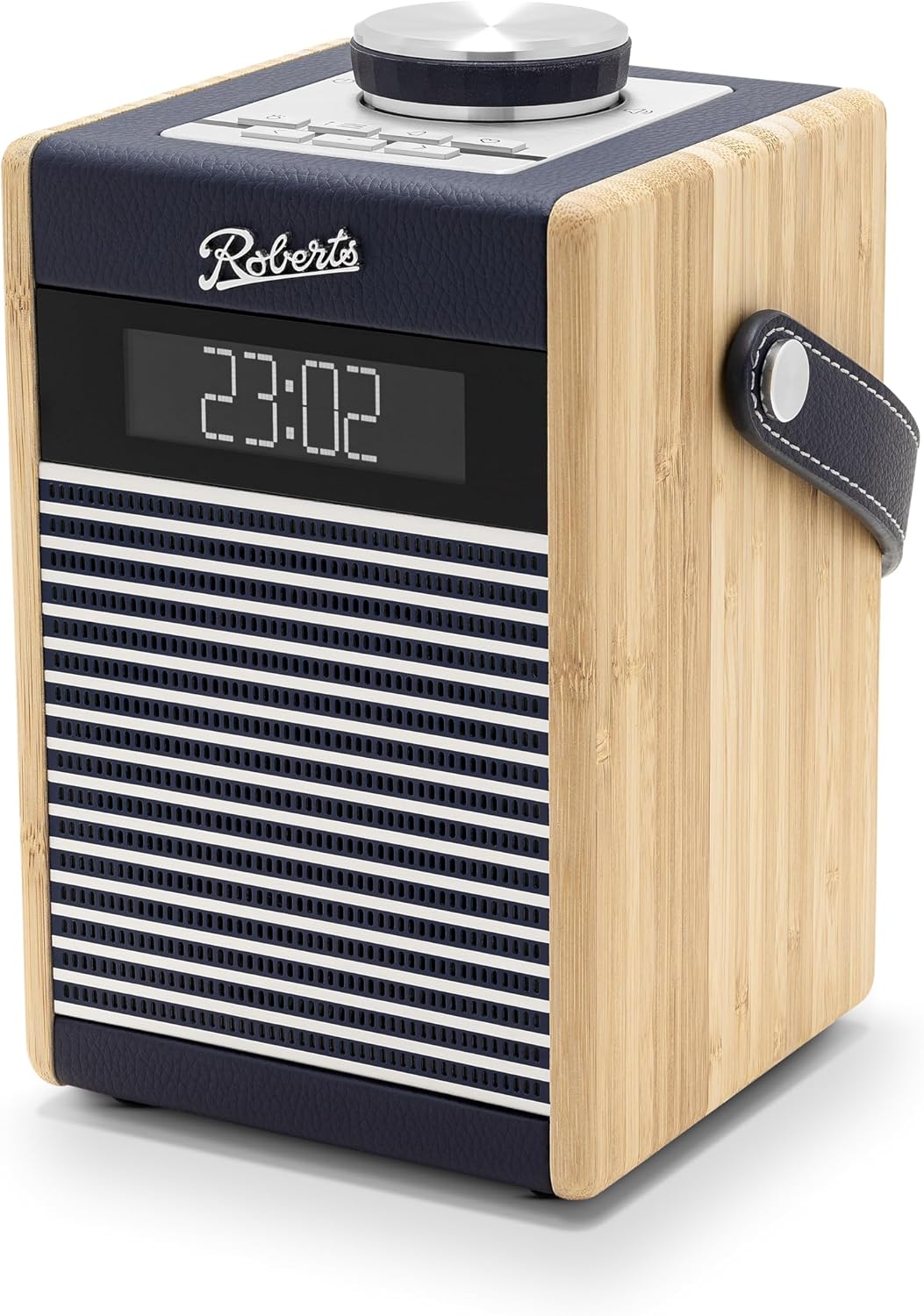 Bamboo, Bluetooth-Lautsprecher, Digitale Uhr, Holzgehäuse, Lederband