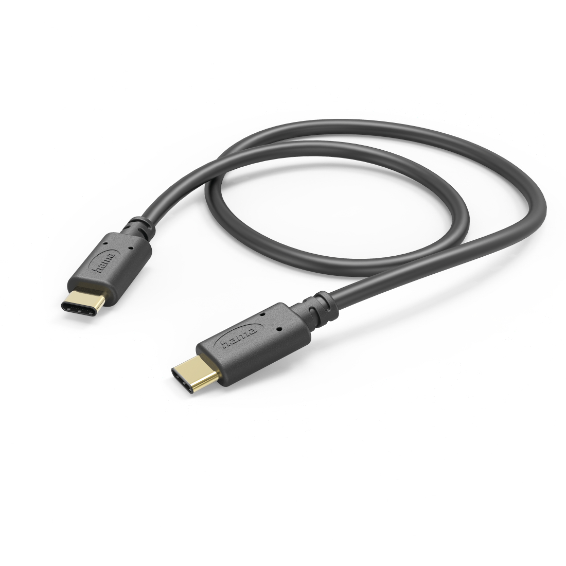 Ladekabel, USB-C - USB-C, 1 m, Schwarz (201589) Ladekabel, USB-C - USB-C, 1 m, Schwarz (201589)