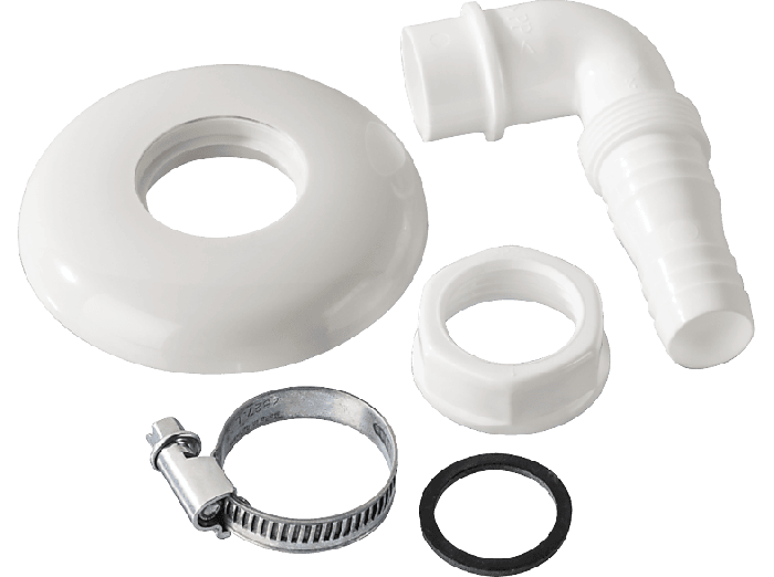 Duschkopf-Adapter, Rohrverschluss, Schlauchanschluss, Dichtungsring, Schlauchklemme