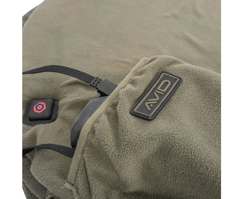 Fleece, Rucksack, Kapuzenbeutel, Khaki, Reißverschluss