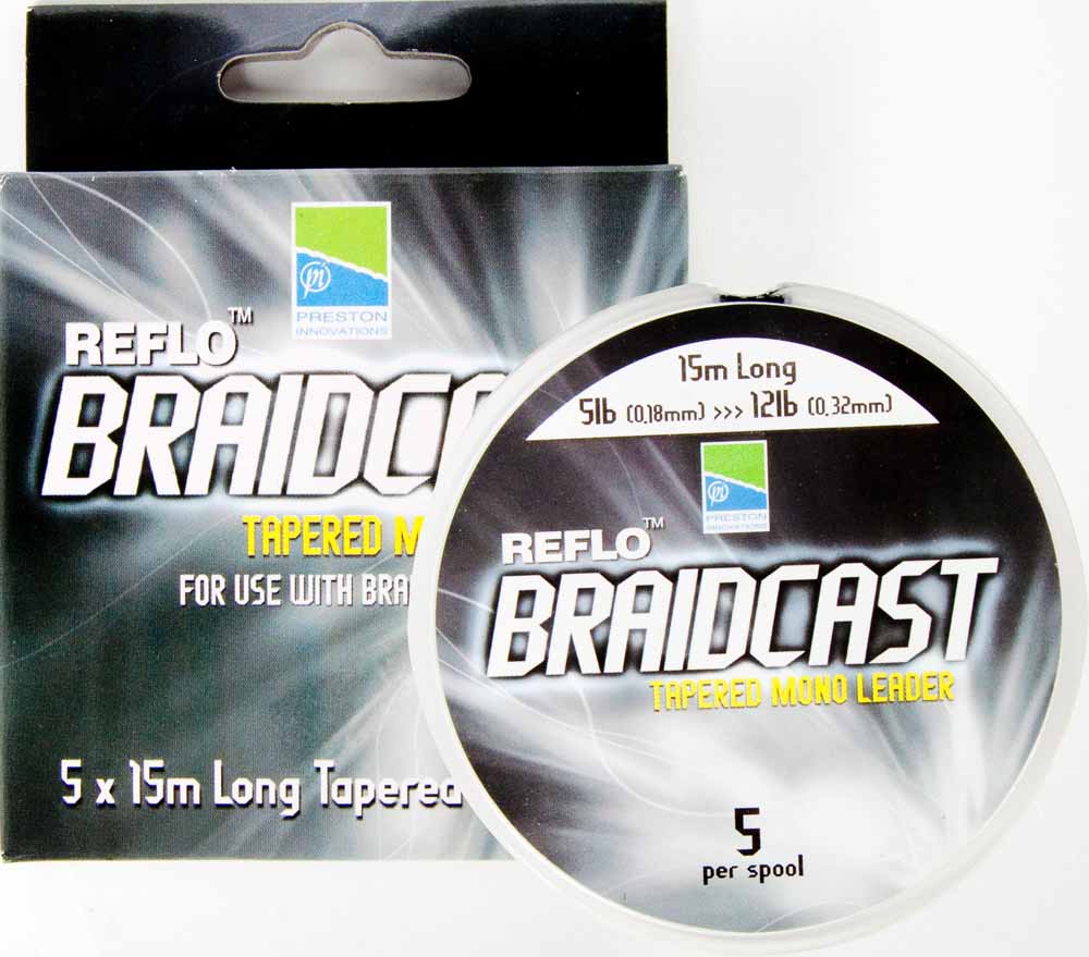 Reflo Braid Cast - Tapered Leaders 5x15m Reflo Braid Cast - Tapered Leaders 5x15m