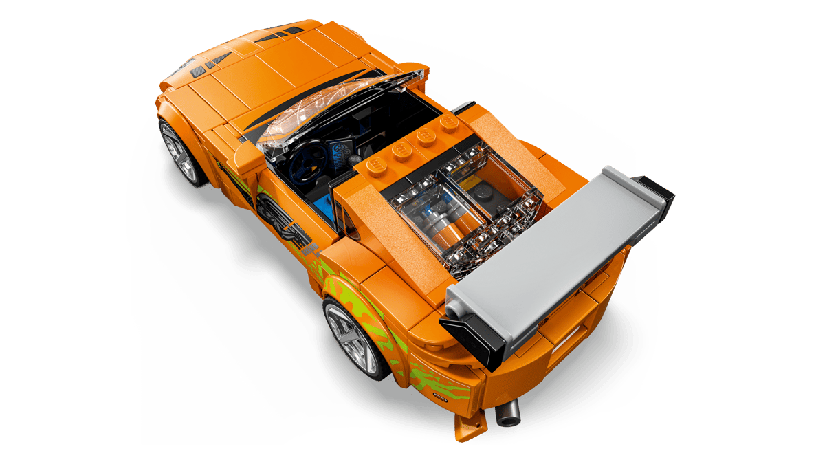 Lego Auto, Oranges Auto, Sportwagen, Heckspoiler, Cabrio