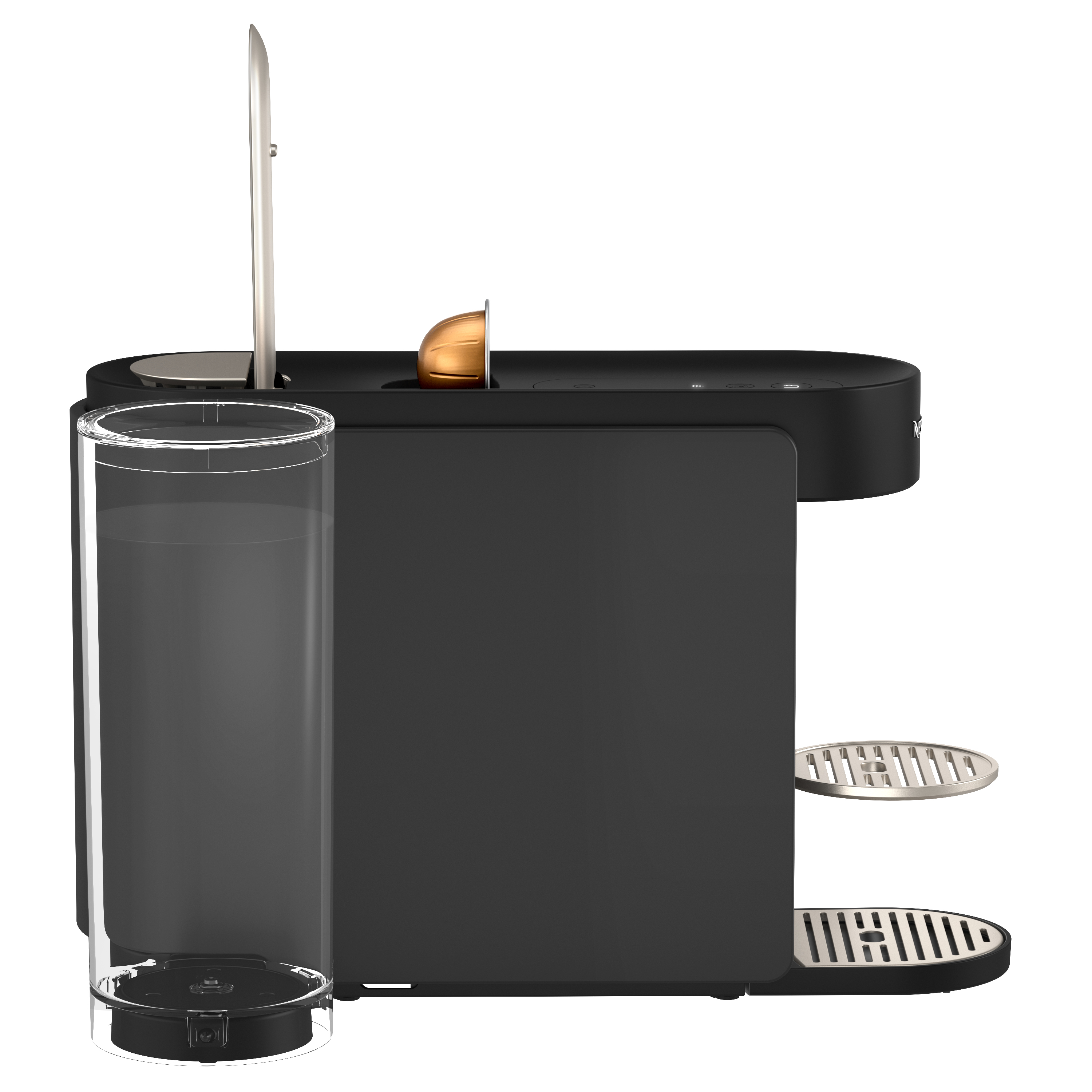 Kaffeemaschine, Kapselmaschine, Wassertank, Rotgoldener Schlitz, Spitzensystem