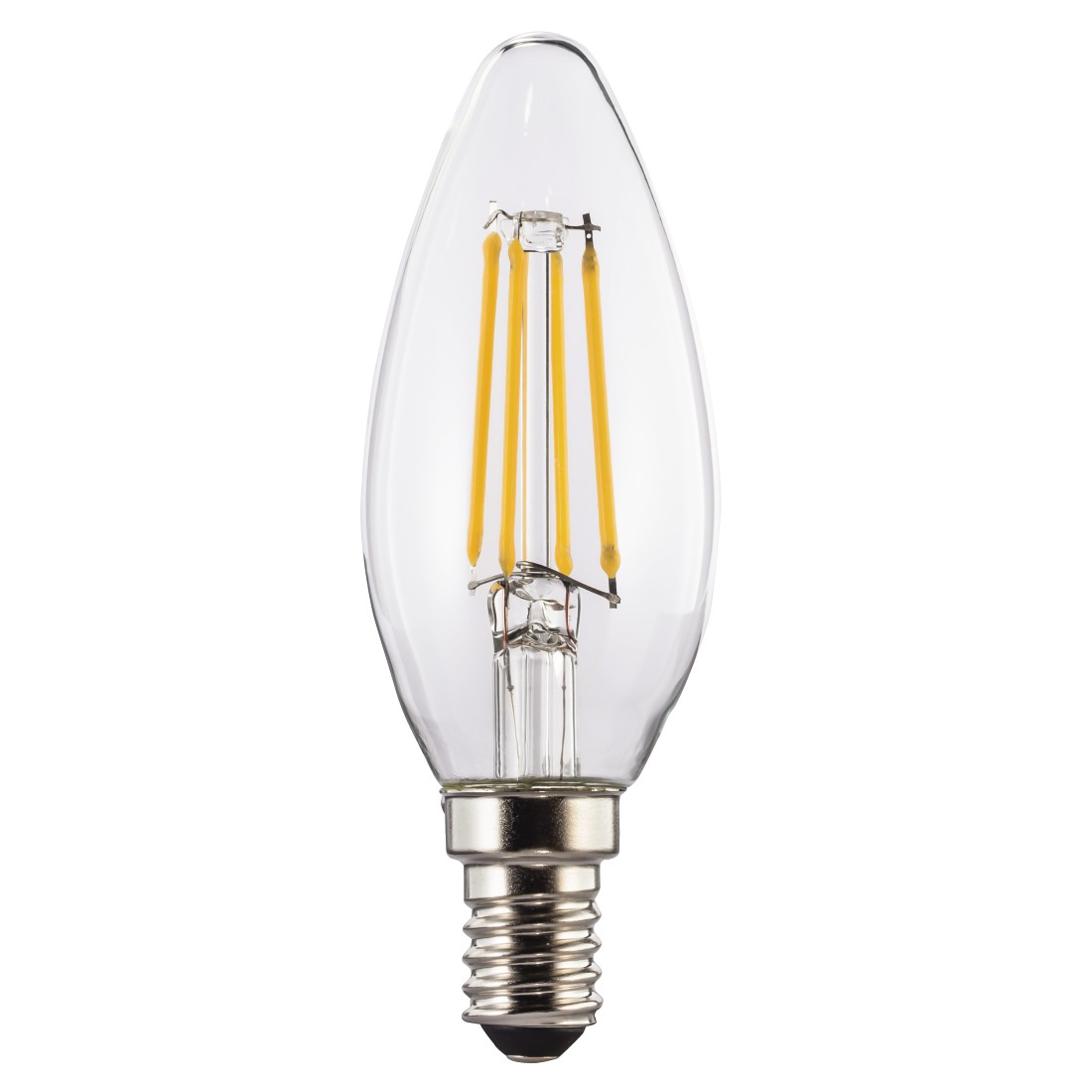 LED-Filament, E14, 470lm ersetzt 40W, Kerzenlampe, Warmweiß, Klar (112823) LED-Filament, E14, 470lm ersetzt 40W, Kerzenlampe, Warmweiß, Klar (112823)