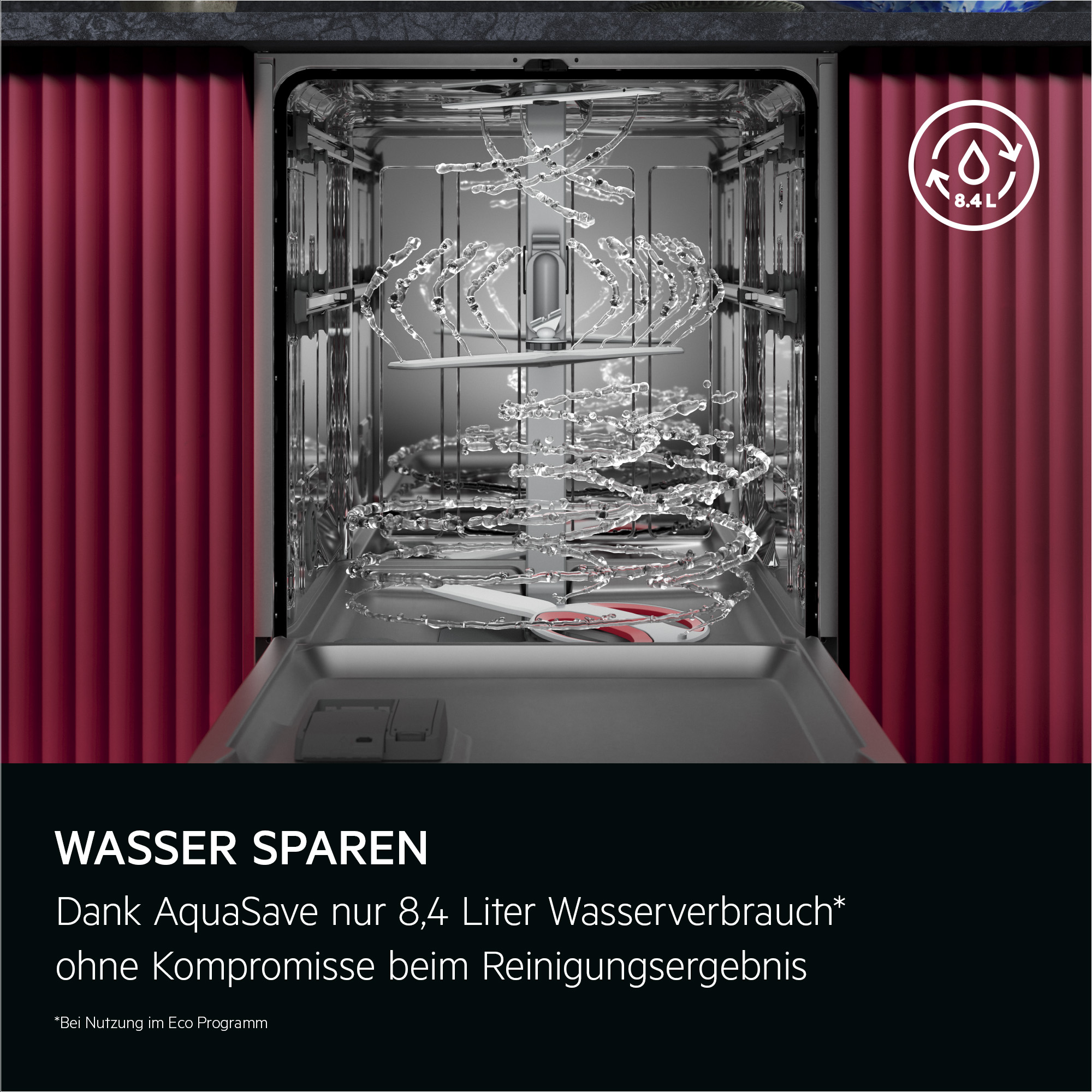 Waschmaschinen?, AquaSave, Wasserersparnis, 8,4 L, Spülmaschinen?