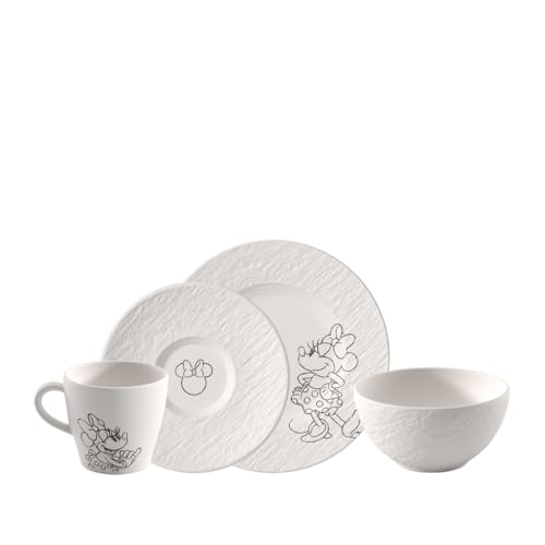 Manufacture Rock blanc Mickey Mouse Frühstücks-Set 4-tlg