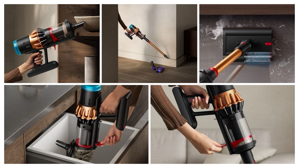 Handstaubsauger, Akku-Vodinos, Kugel-Rotor, Berührungslose Bürsten, Kabelloser Staubsauger
