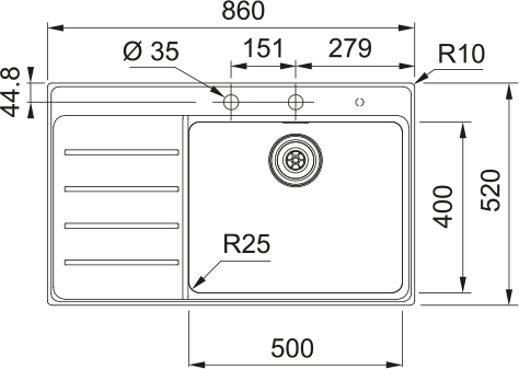 Diagramm, Handlung, Doppeltes Waschbecken, Spüle
