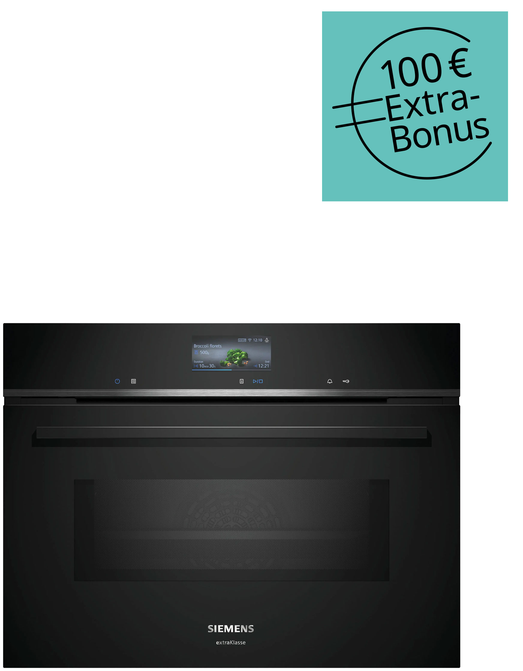 Backofen, Einbaugerät, Schwarz, Touchscreen, Siemens