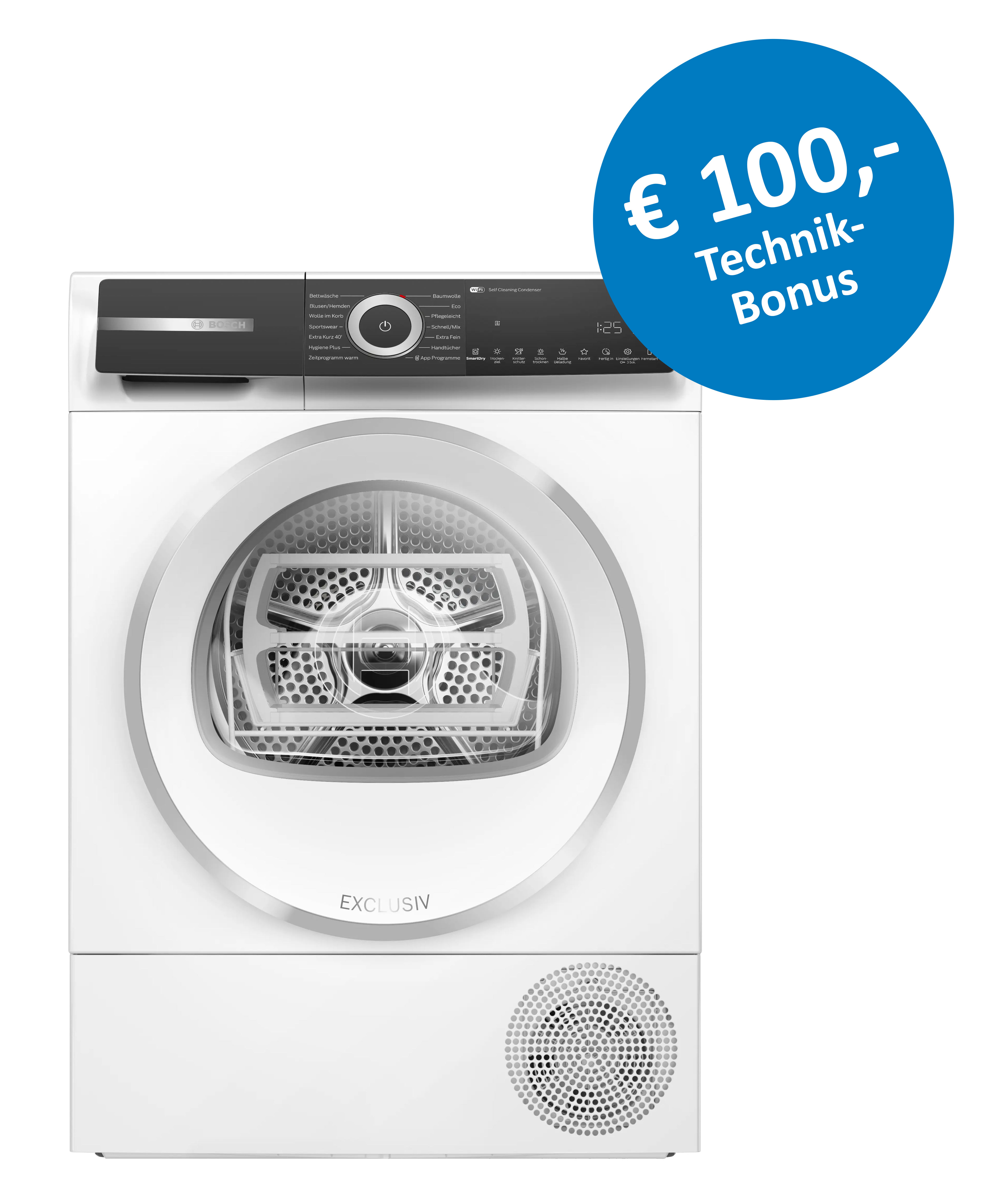 Waschmaschine, Frontlader, Weiß, Großes Display, Kondensationst?