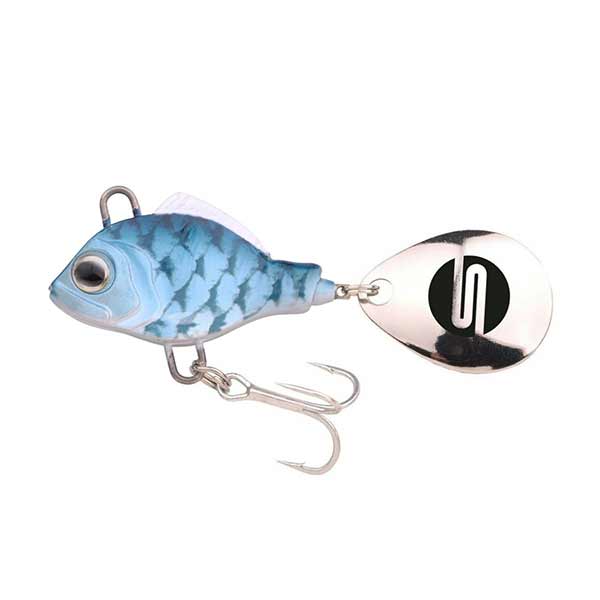 Fishing lure, Blau fisch, Spinner lure, Dreifachhaken, Metallblatt
