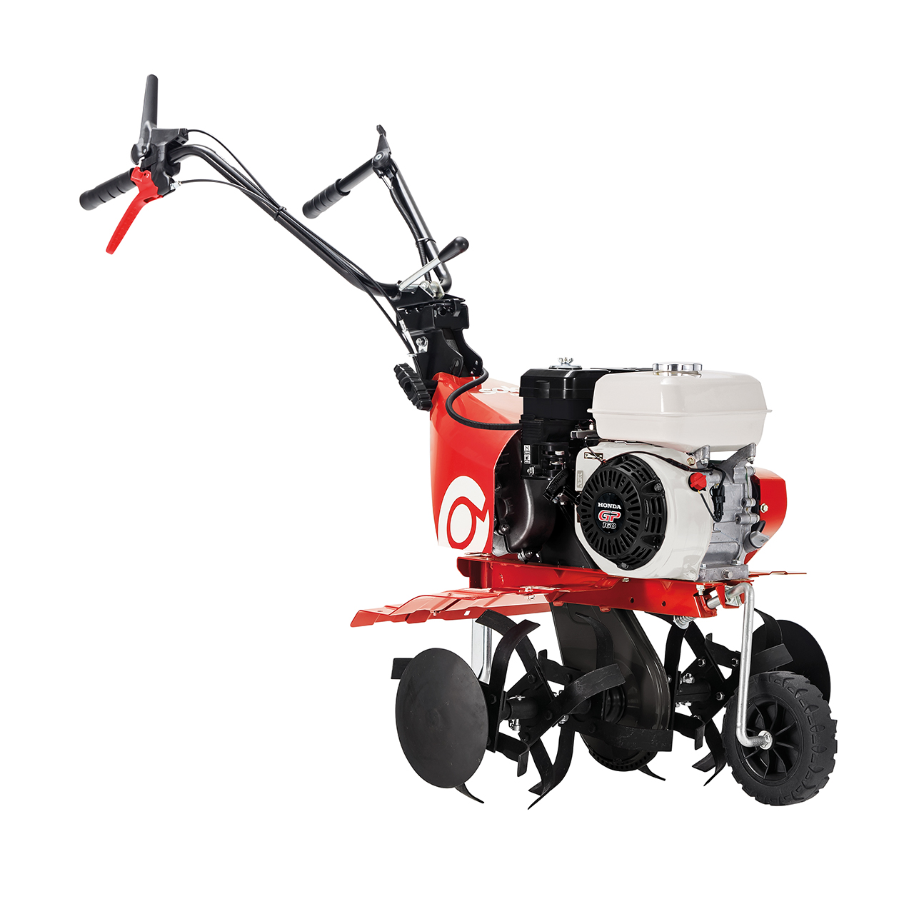 Motorgerät, Anbaufräse, Gasmotor, Rot-schwarz, Zahnradfräse