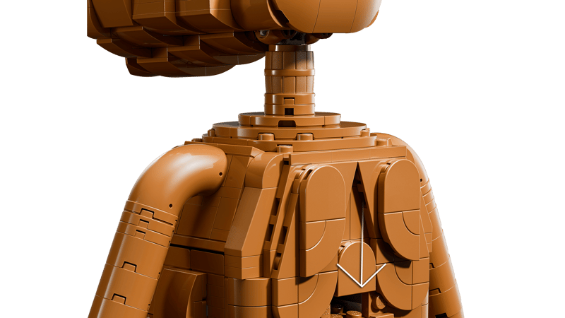 Lego, Figur, Baukasten, Bronze-Braun, Roboter