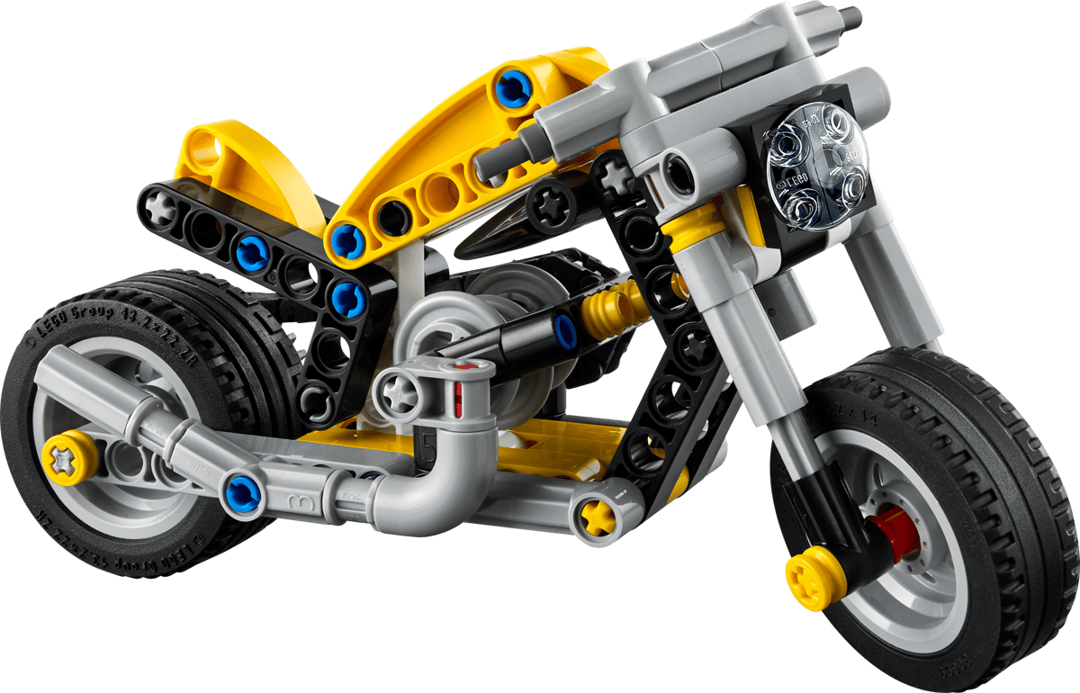 Gelbes Motorrad