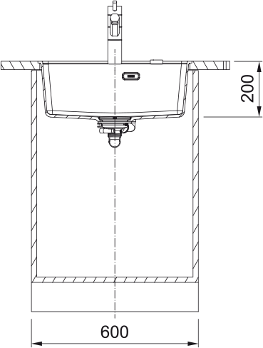 Diagramm, Handlung, Sinken, Waschbeckenhahn