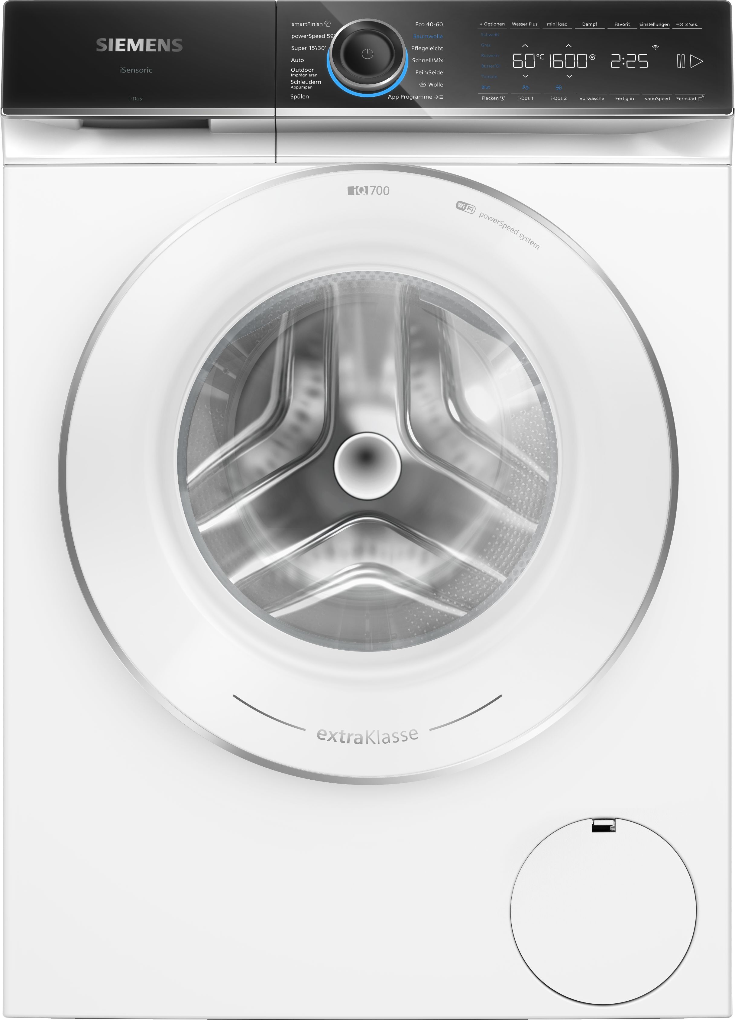 Waschmaschine, Frontlader, Weiß, Trommel, Ladeöffnung