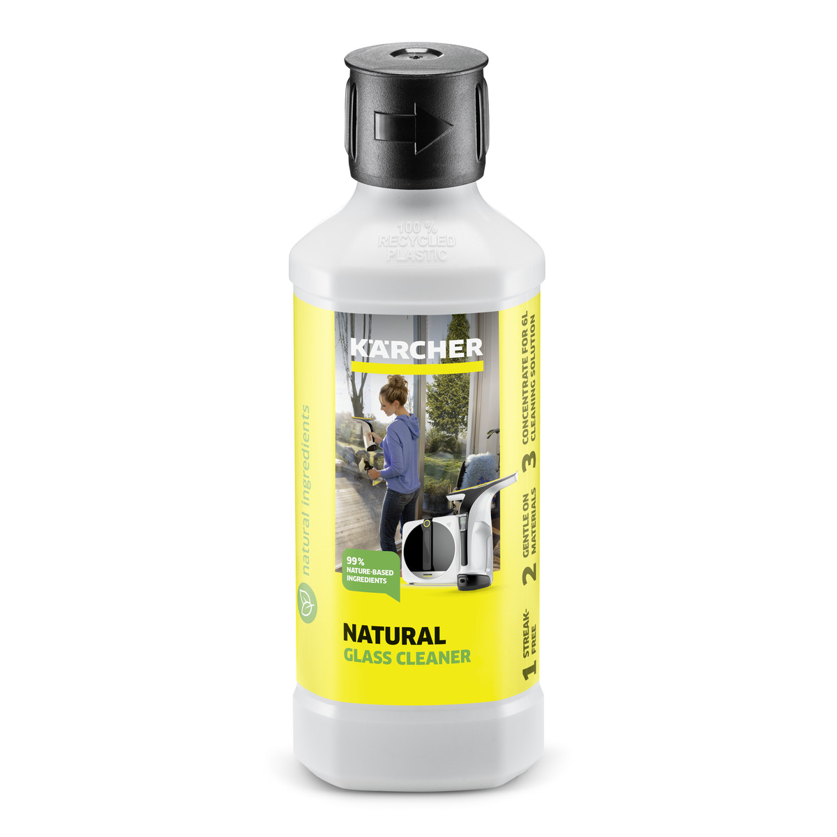 Glasreiniger, Natur, Flasche, Kärcher, Transparent/Weiß