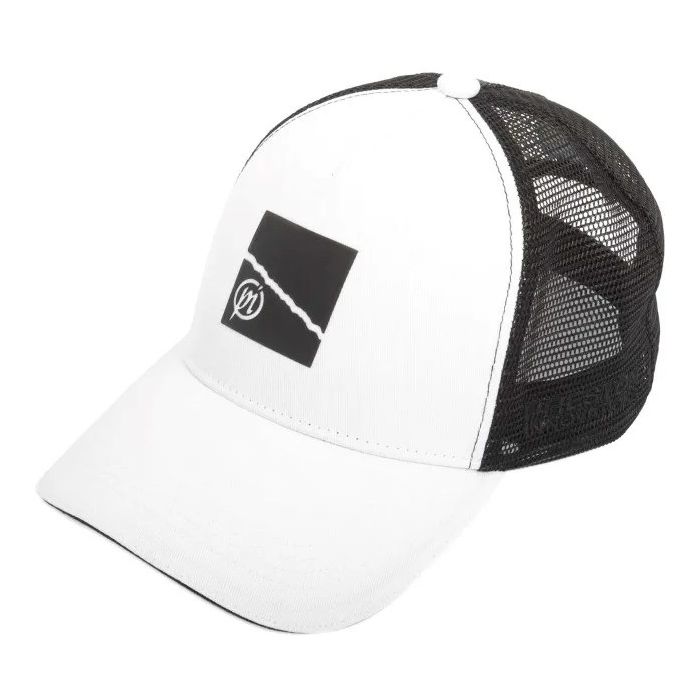 Baseballkappe, Trucker Cap, Weißer Vorderteil, Schwarzes Netzmaterial, Verstellbar