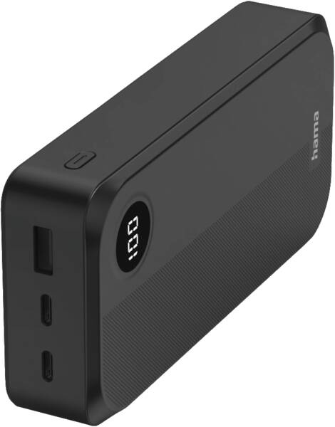 Powerbank, USB-C, Display, 3 ports, Kompakt