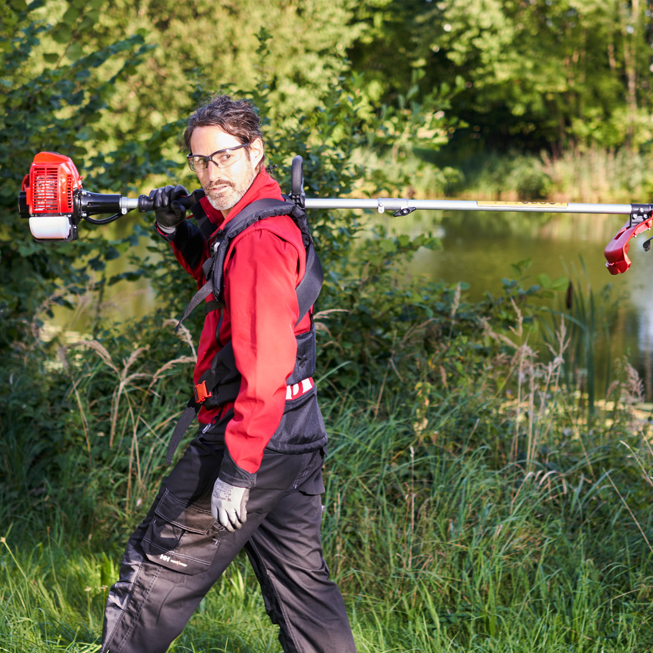 Manipulierte Seilfachwerk, Gartenpflege, 2-Takt-Motortrimmer, äußeres Set, Arbeitsoutfit