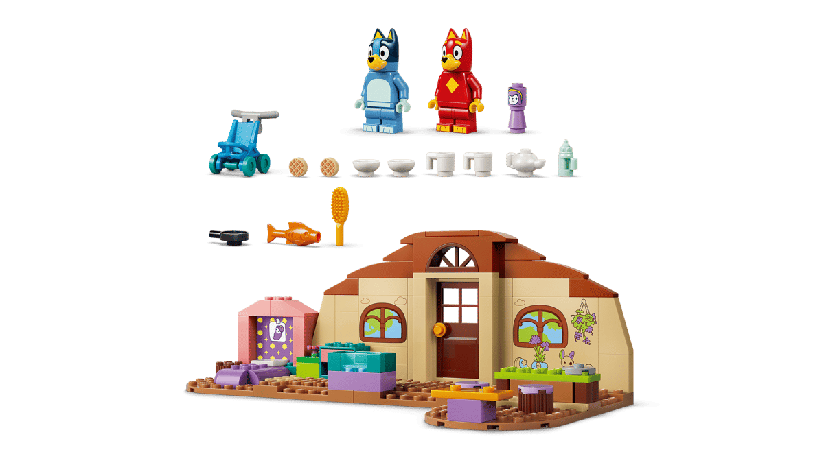Kinderspielzeug, LEGO Steine, Wohnhaus, Gartenhäuschen, Figuren-Set