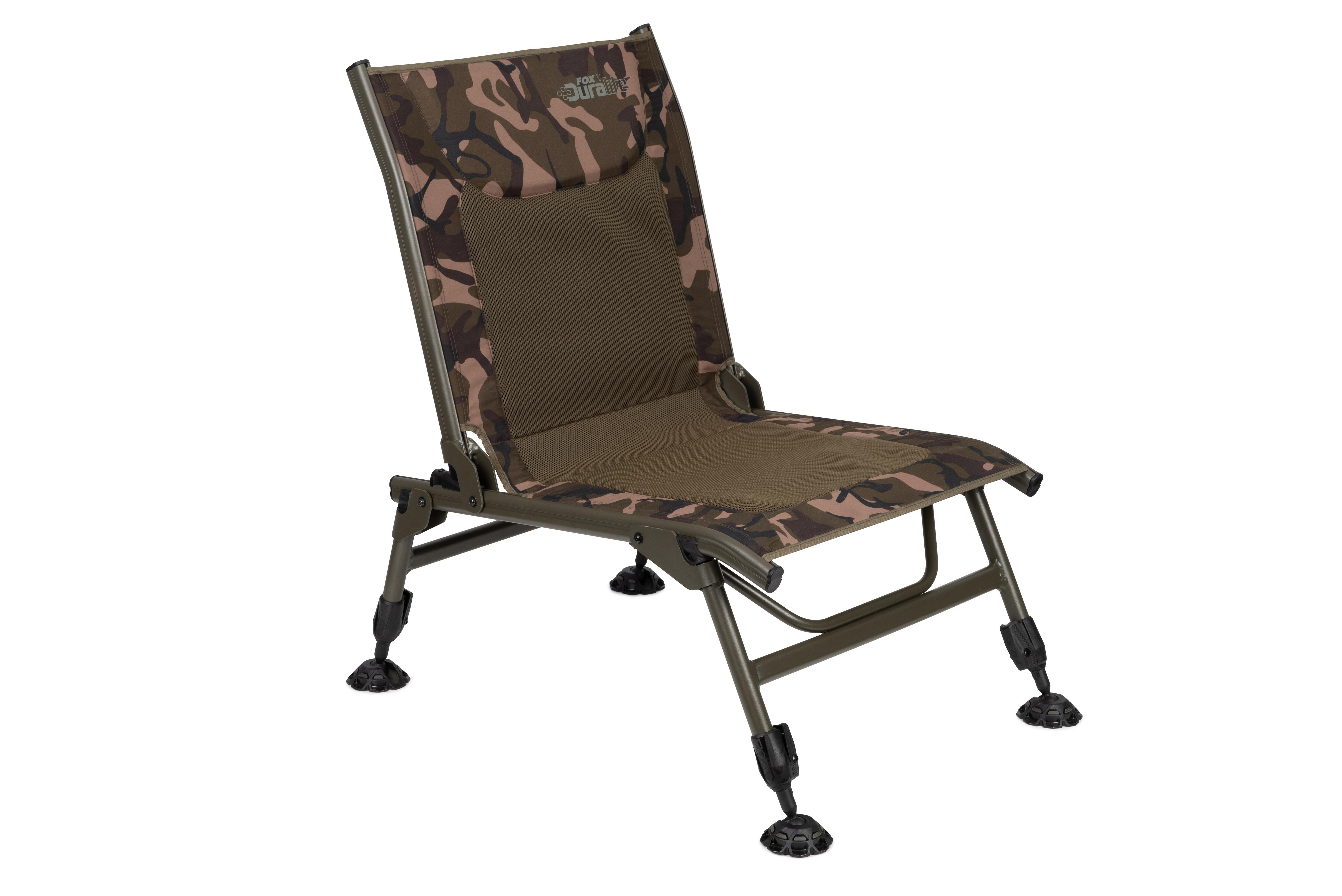 Fischerstuhl, Wandernstuhl, Camouflage, Stoff Sitzfläche, Verstellbare Füße