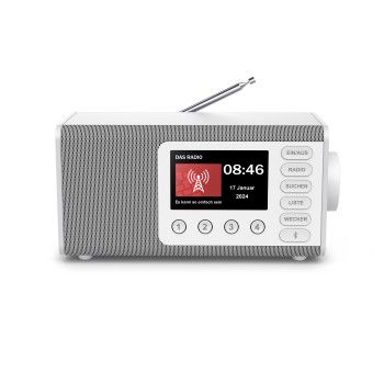 Digitalradio DR1001 FM/DAB/DAB+/Bluetooth RX, Radiowecker, Weiß