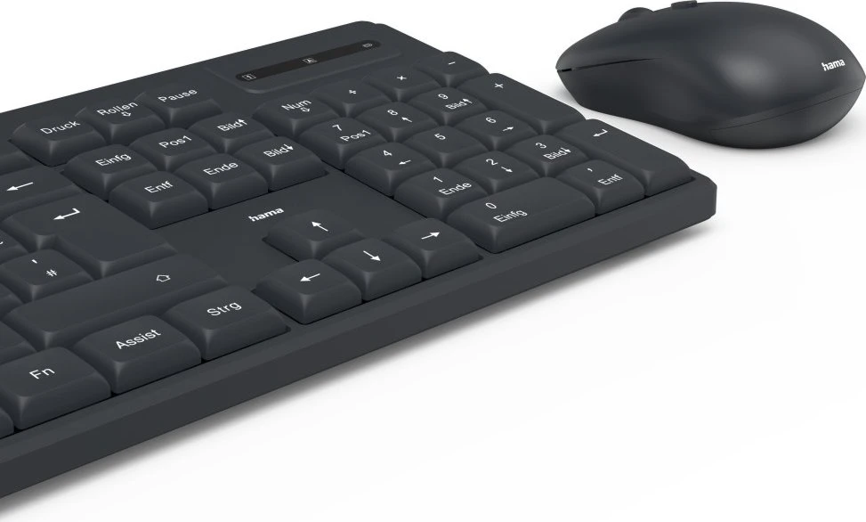 Funktastatur mit Maus WKM-200, kabellos, 8 Media-Tasten, schwarz