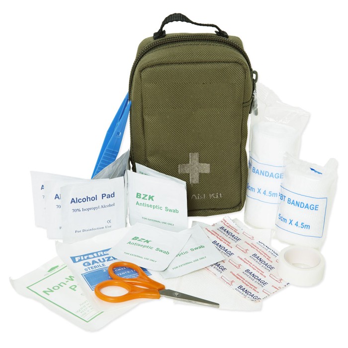 Erste-Hilfe-Set, Kompakt, Medizinische Ausrüstung, Bandagen, Schere