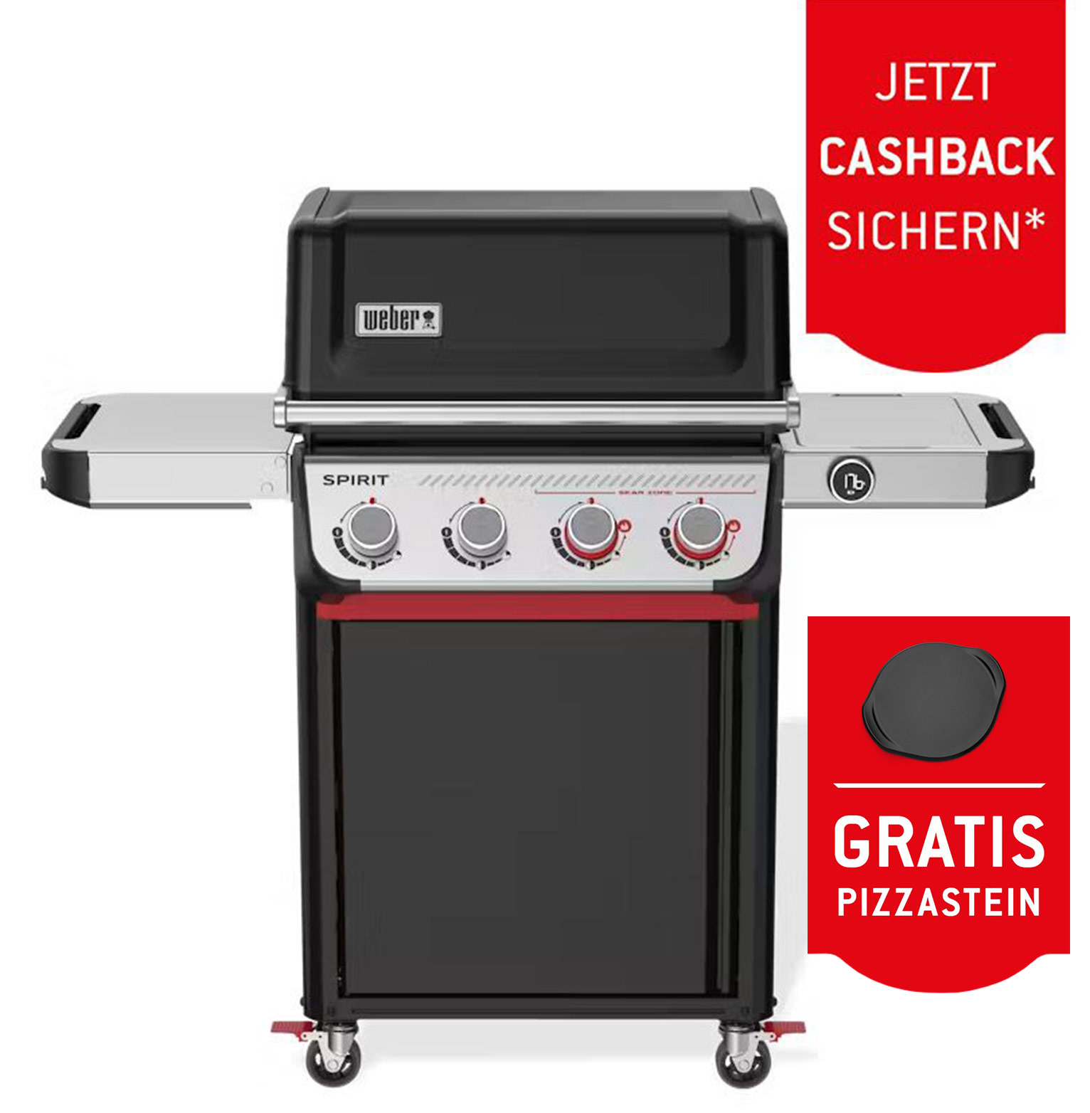 Grill, Gasgrill, Weber Spirit, 4 Brenner, Grill mit Seitenablage