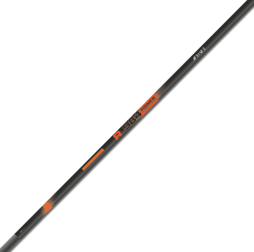 Stab, Carbon, Schwarz, Orange Akzente, Ruderstock