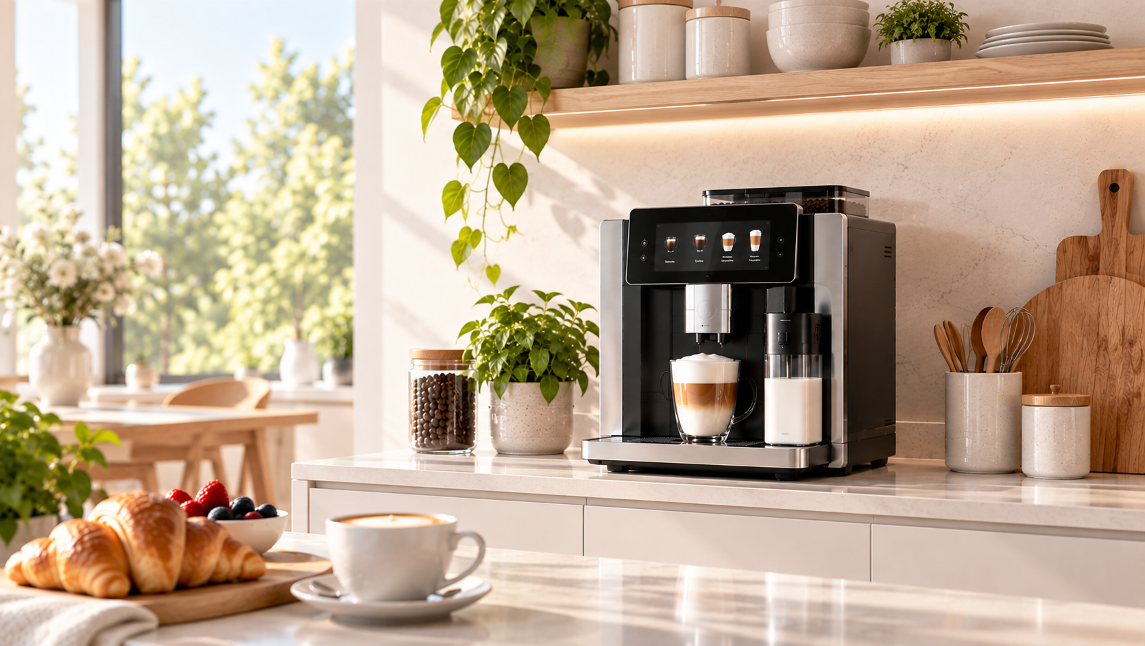Kaffeevollautomat, Kaffeemaschine, Espresso, Milchschaum, Küche