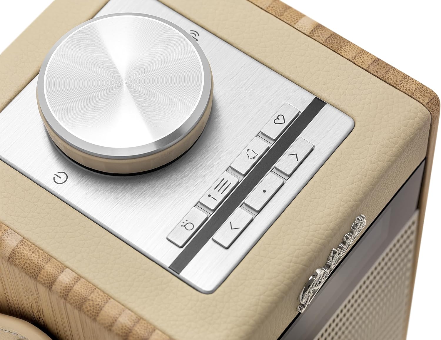 Gurtband, Knopf, Bedienfeld, Beige, Lautsprecher
