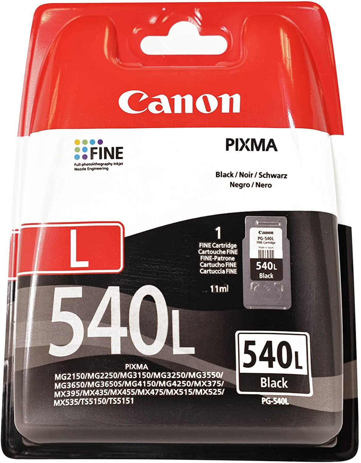 PG-540L BLACK L INK CARTRIDGE SUPL PG-540L BLACK L INK CARTRIDGE SUPL