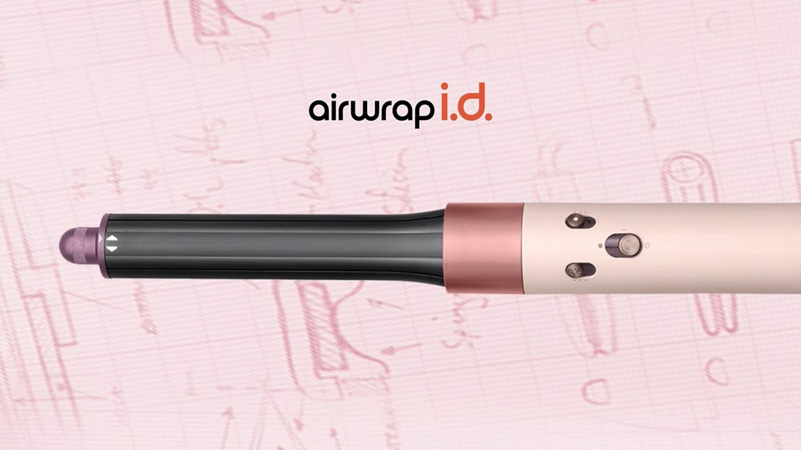 Hair curling wand, Curling barrel, Rosenholzfarben, Schwarzer Griff, Drehbarer Stab