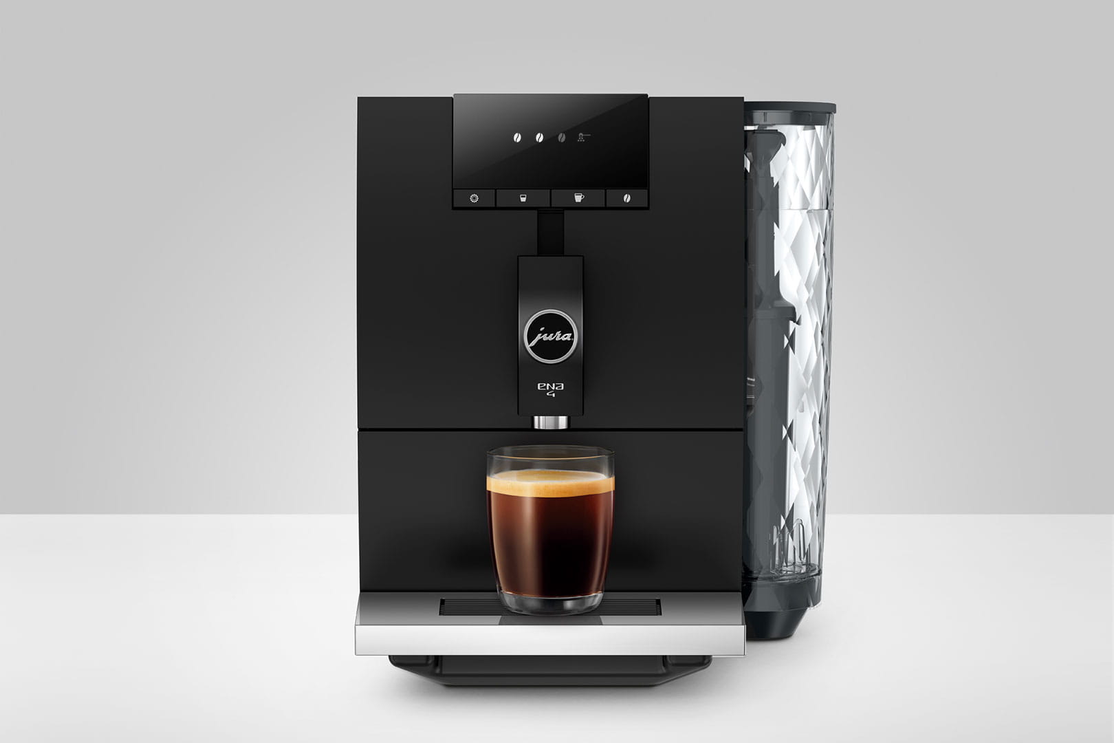 Kaffeemaschine, Espressomaschine, Schwarz, Kaffeebezug?, Glasbecher