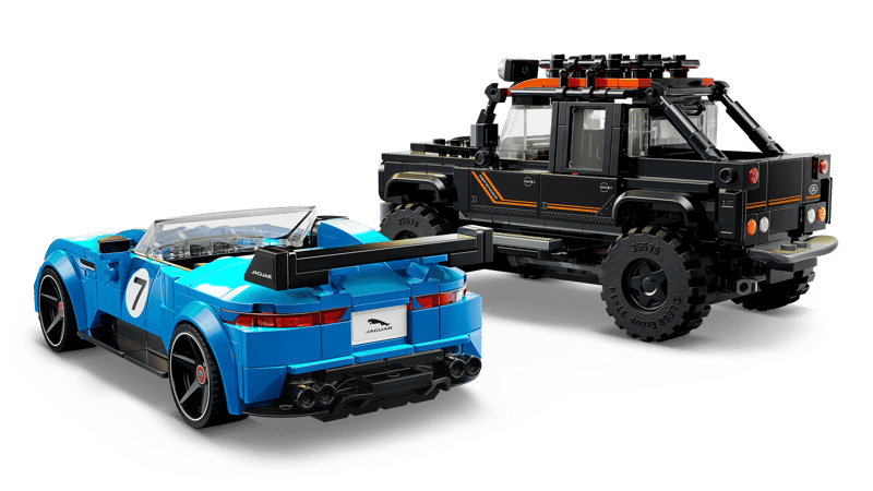 LEGO Auto, blaues Sportauto, Zweisitzer, Rennwagen, LEGO Steine