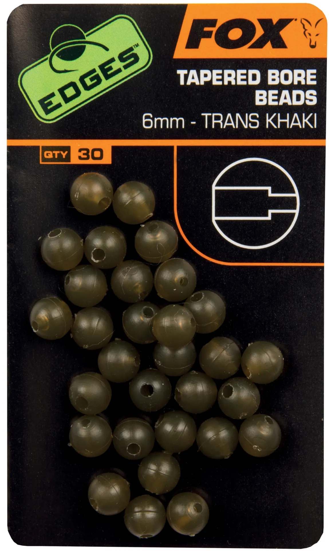 Edges Camo Tapered Bore Bead 6mm x 30  Edges Camo Tapered Bore Bead 6mm x 30