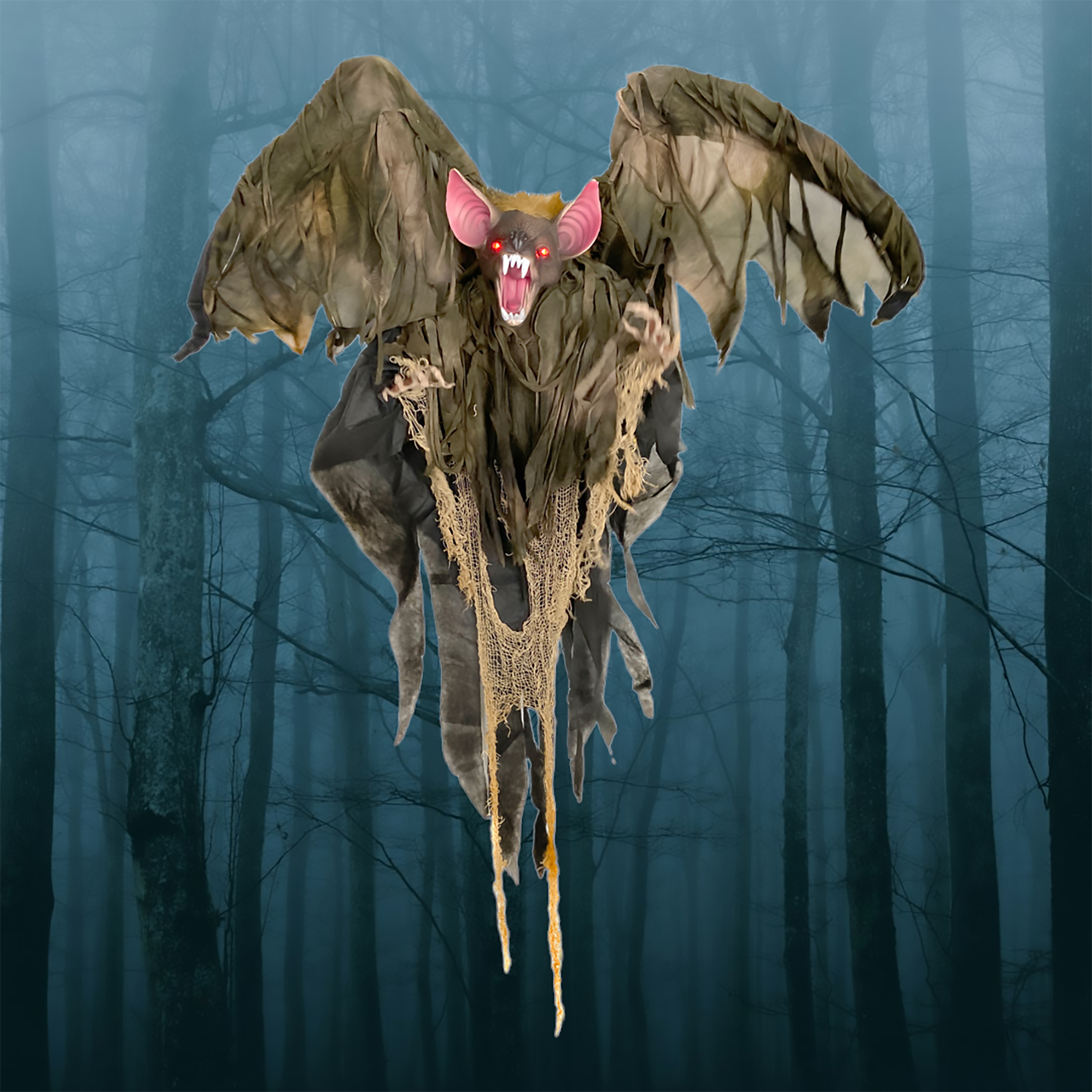 Animierte Fledermaus, hängend